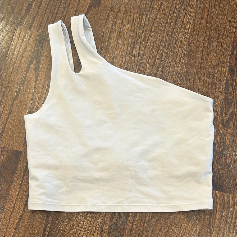 BECCA White Asymmetrical Crop Top